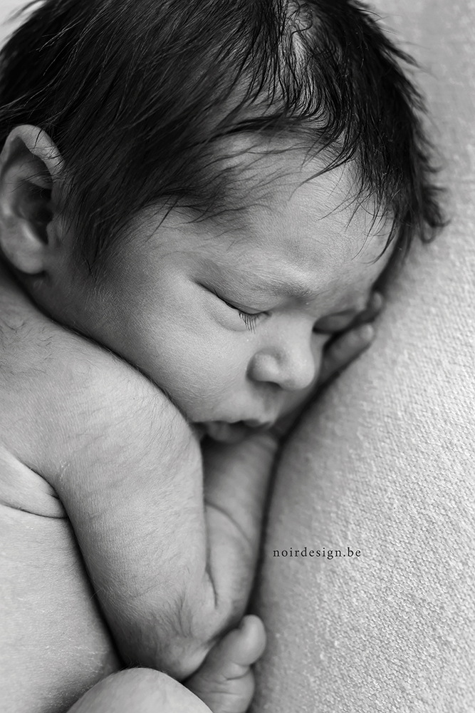 NOIR fotografie newborn fotografie Oost- en West-Vlaanderen naturelle geposeerde studio babyfotografie Julie Van Brabant